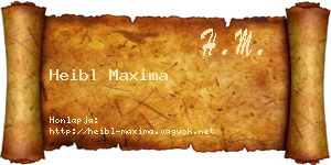 Heibl Maxima névjegykártya